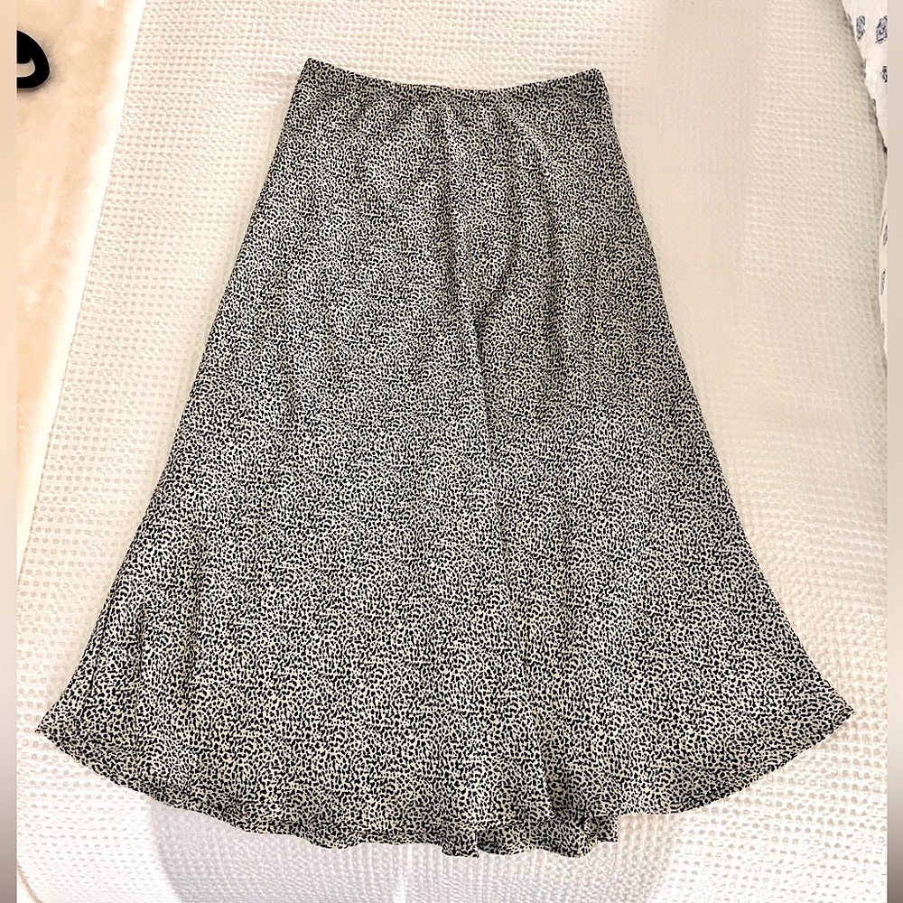 NWT Satin A-Line Midi Skirt